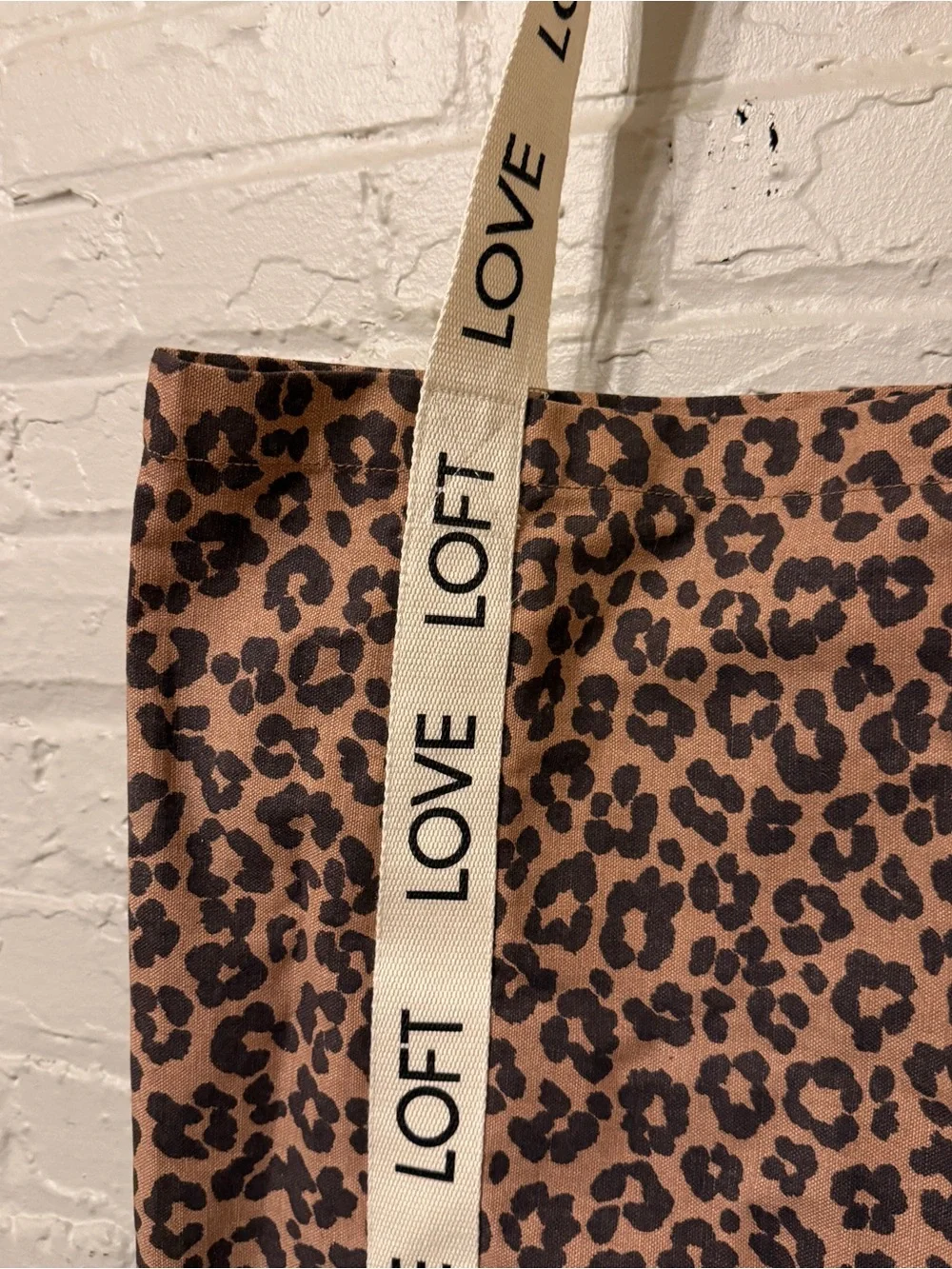 NWT Loft Leopard Tote Bag Love